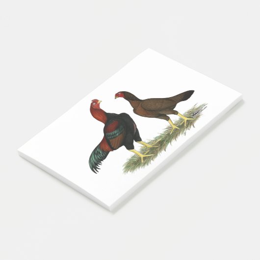 Aseel Black Red Kippen Post-it® Notes (Schuin)