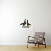 Aseel Black Red Kippen Wandkleed (In Situ (horizontaal))