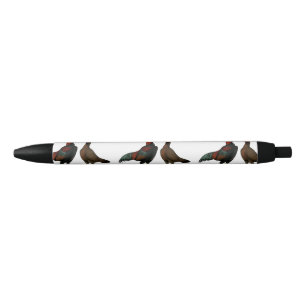 Aseel Black Red Kippen Zwarte Inkt Pen
