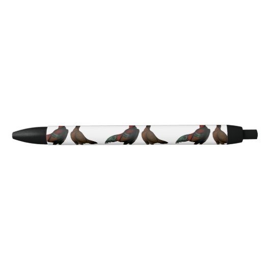 Aseel Black Red Kippen Zwarte Inkt Pen (Voorkant)