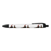 Aseel Black Red Kippen Zwarte Inkt Pen (Bovenkant)