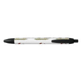 Aseel Black Red Kippen Zwarte Inkt Pen (Achterkant)