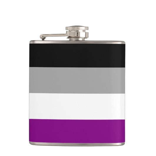 Aseksualiteit Pride vlag Heupfles (Voorkant)