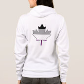 Aseksualiteit trots esdoornblad  hoodie (Achterkant)