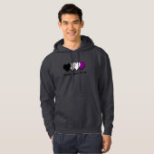 Aseksualiteit trots harten Hoodie (Voorkant volledig)