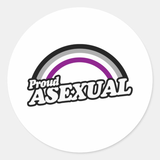 Aseksueel en Trots Ronde Sticker (Voorkant)