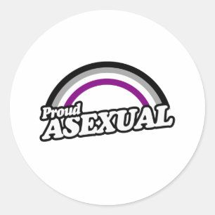 Aseksueel en Trots Ronde Sticker