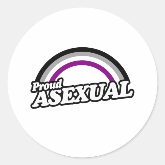 Aseksueel en Trots Ronde Sticker (Voorkant)