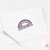 Aseksueel en Trots Ronde Sticker (Envelop)