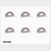 Aseksueel en Trots Ronde Sticker (Vel)