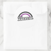 Aseksueel en Trots Ronde Sticker (Tas)