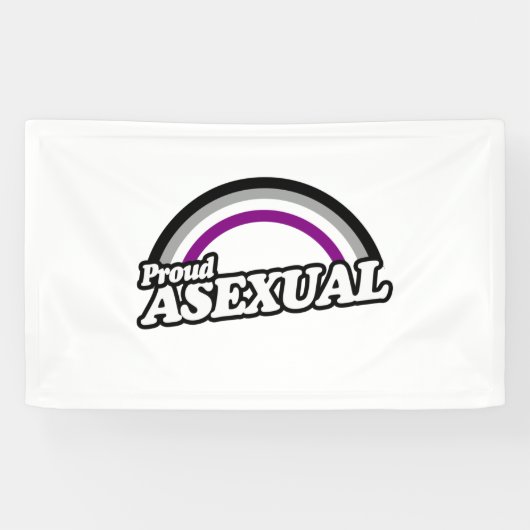 Aseksueel en Trots Spandoek (Horizontaal)