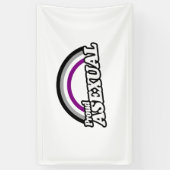 Aseksueel en Trots Spandoek (Verticaal)