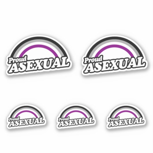 Aseksueel en Trots Sticker (Voorkant)