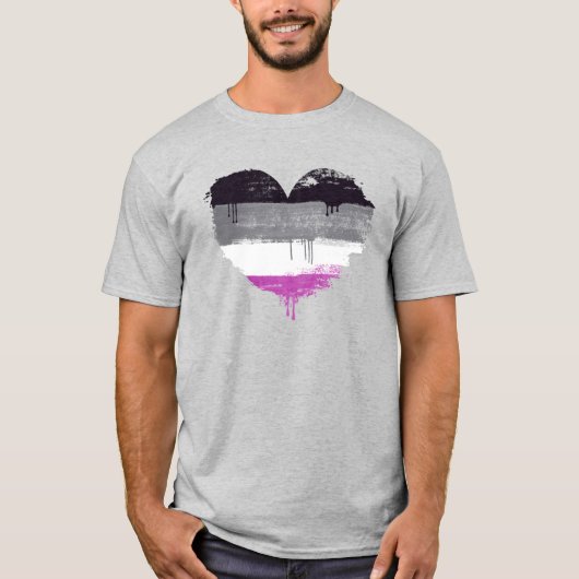 Aseksueel Hart Pride T-Shirt (Voorkant)