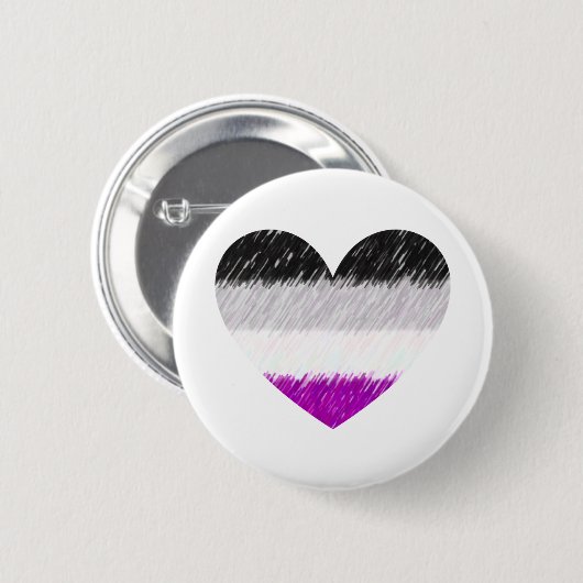 Aseksueel hart ronde button 5,7 cm (Voorkant /achterkant)