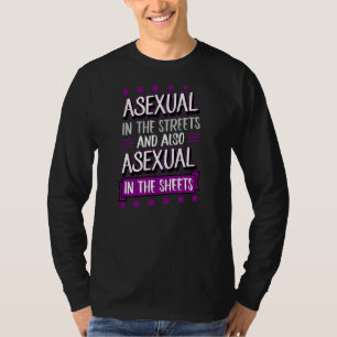 Aseksueel in de straten en ook aseksueel in haar t-shirt