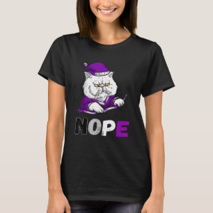 Aseksueel Nee Kat Geen Ace Aseksuele Vlag Lgbqa Tr T-shirt