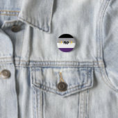 Aseksueel "nee" - Pride pin Ronde Button 3,2 Cm (In situ)