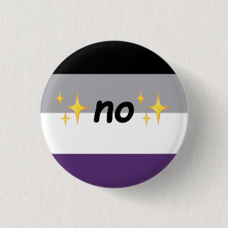 Aseksueel "nee" - Pride pin Ronde Button 3,2 Cm