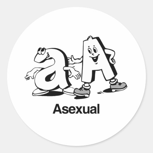 Aseksueel Ronde Sticker (Voorkant)