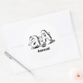Aseksueel Ronde Sticker (Envelop)