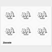 Aseksueel Ronde Sticker (Vel)