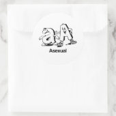 Aseksueel Ronde Sticker (Tas)