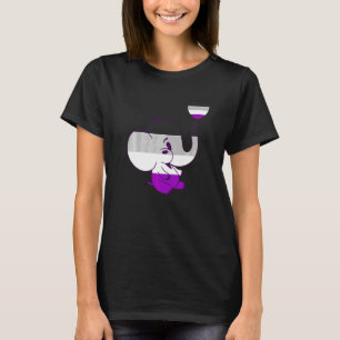 Aseksueel Schattige Olifant Hart Aseksuele Vlag Lg T-shirt