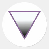 Aseksueel symbool ronde sticker (Voorkant)