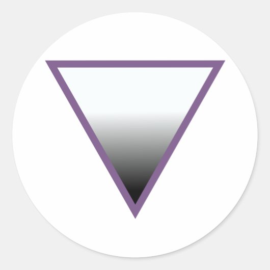 Aseksueel symbool ronde sticker (Voorkant)