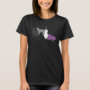 Aseksueel Vlag LGBTQ Katten Pride Kat 1 T-shirt
