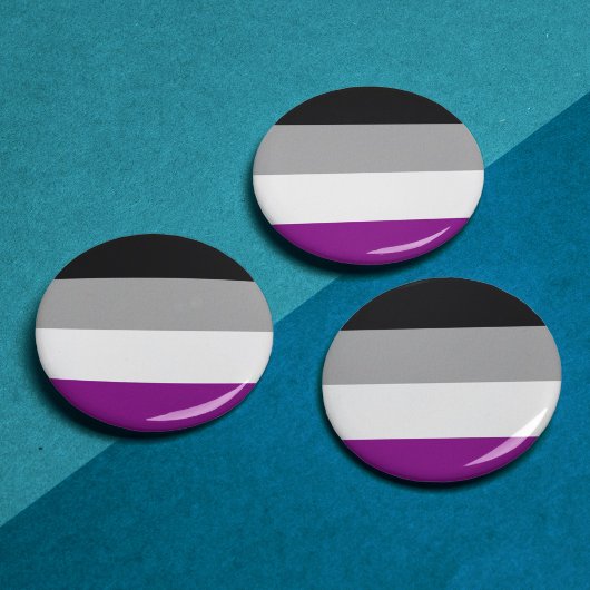 Aseksueel vlagsymbool voor genderdiversiteit Pride Ronde Button 5,7 Cm