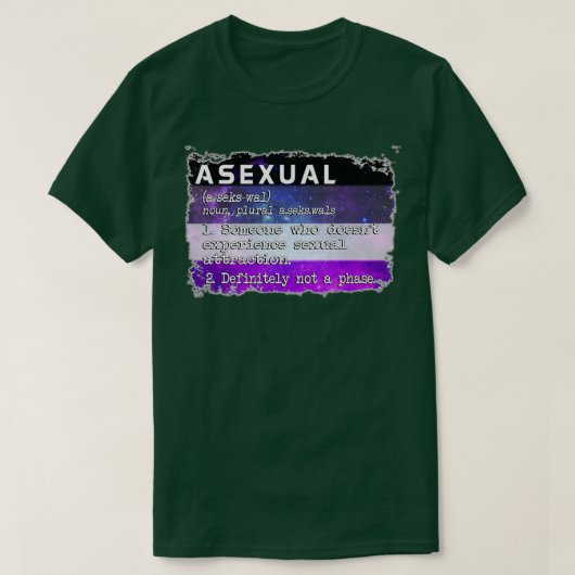 Aseksueel woordenboek Definitiehulpmiddel T-shirt (Design voorkant)