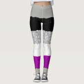 Aseksuele/Ace Pride Flag Leggings (Voorkant)
