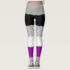 Aseksuele/Ace Pride Flag Leggings