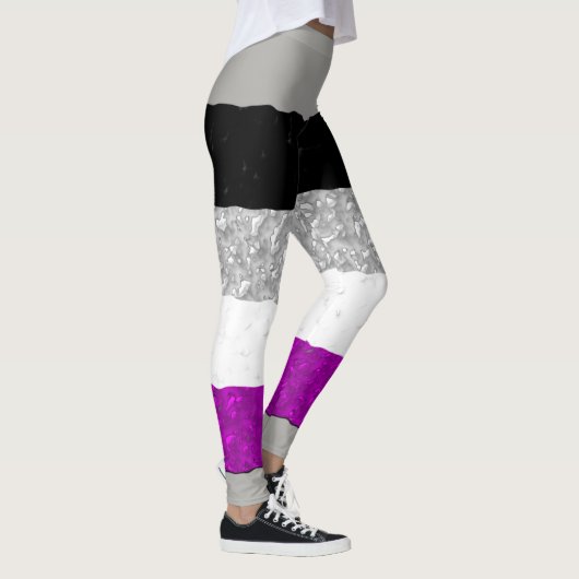 Aseksuele/Ace Pride Flag Leggings (Rechts)