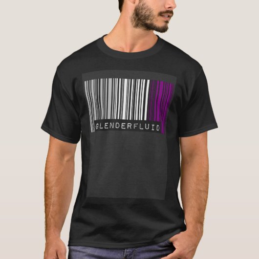 Aseksuele Barcode Pride Gendervloeibaar Cute Ace A T-shirt (Voorkant)