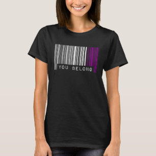 aseksuele barcode trots je behoort bondgenoot scha t-shirt