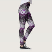 Aseksuele drakenschade - Ace Pride-vlagkleuren Leggings (Rechts)