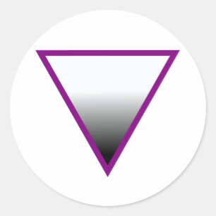 ASEKSUELE DRIEHOEK SYMBOOL RONDE STICKER