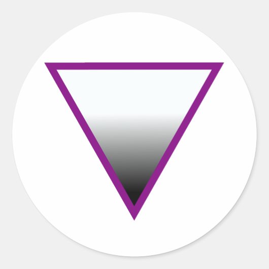 ASEKSUELE DRIEHOEK SYMBOOL RONDE STICKER (Voorkant)