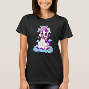 Aseksuele Eenhoorn Wolken Eten Aseksualiteit LGBQA T-shirt