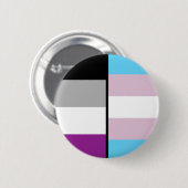 Aseksuele en trans-vlaggen ronde button 5,7 cm (Voorkant /achterkant)