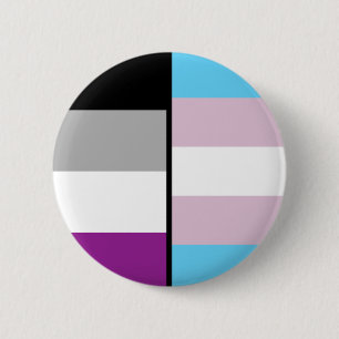 Aseksuele en trans-vlaggen ronde button 5,7 cm