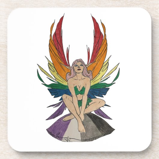Aseksuele Faerie Bier Onderzetter (Voorkant)