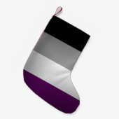 Aseksuele gekleurde vlag met gekleurde achtergrond kleine kerstsok (Voorkant (Hangend))