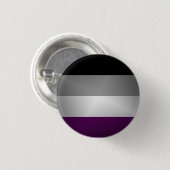Aseksuele gekleurde vlag met gekleurde achtergrond ronde button 3,2 cm (Voorkant /achterkant)