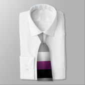 Aseksuele gekleurde vlag met gekleurde achtergrond stropdas (Gebonden)