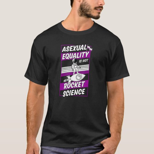 Aseksuele gelijkheid is geen Rocket Science Astron T-shirt (Voorkant)